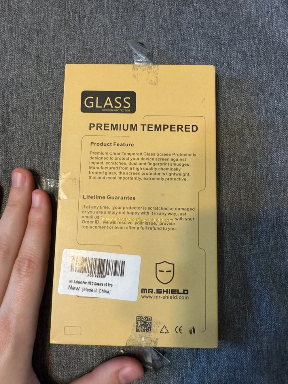 GLASS 3 Pack Screen Protector - Beige Packaging for HTC Desire 10Pro
